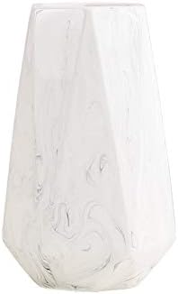 20cm Mármol Blanco Decorativos Modernos Ceramica Jarrones de Flores para Mesa de Comedor Sala de Estar Idea Regalo para Cumpleaños Boda Navidad