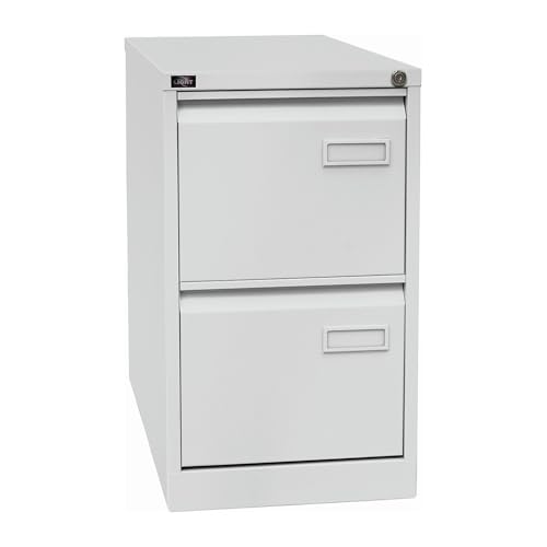 BISLEY Light Hängeregistraturschrank, einbahnig, DIN A4, 2 HR-Schubladen, Metall, 645 Lichtgrau, 62.2 x 41.3 x 71.1 cm