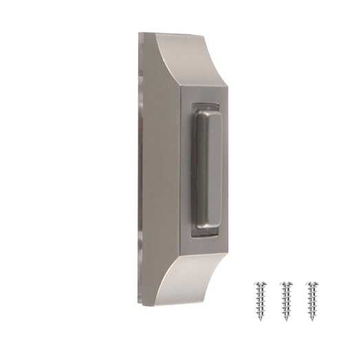 Tiardey Timbre de Puerta con botón pulsador, con Cable y luz, Timbre de Puerta de Pared Resistente para Puerta de Garaje y portón de casa