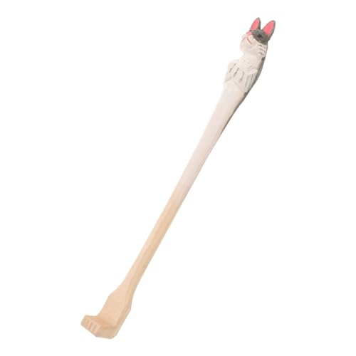 VALICLUD El conejo cosquillas Scratcher para el hombre rascador de espalda portátil Conveniente rascador de picazón masajeador de rasguños de espalda masajeador portátil Madera