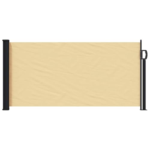 Paravent séparateur extérieur rétractable 500x100 de jardin sable