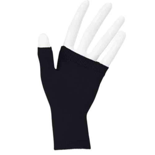 Image of Juzo Soft, 2001, Compression Gauntlet with Thumb Stub 20-30 mmHg, for Men Women, Left, Extra Large, Black, Extra