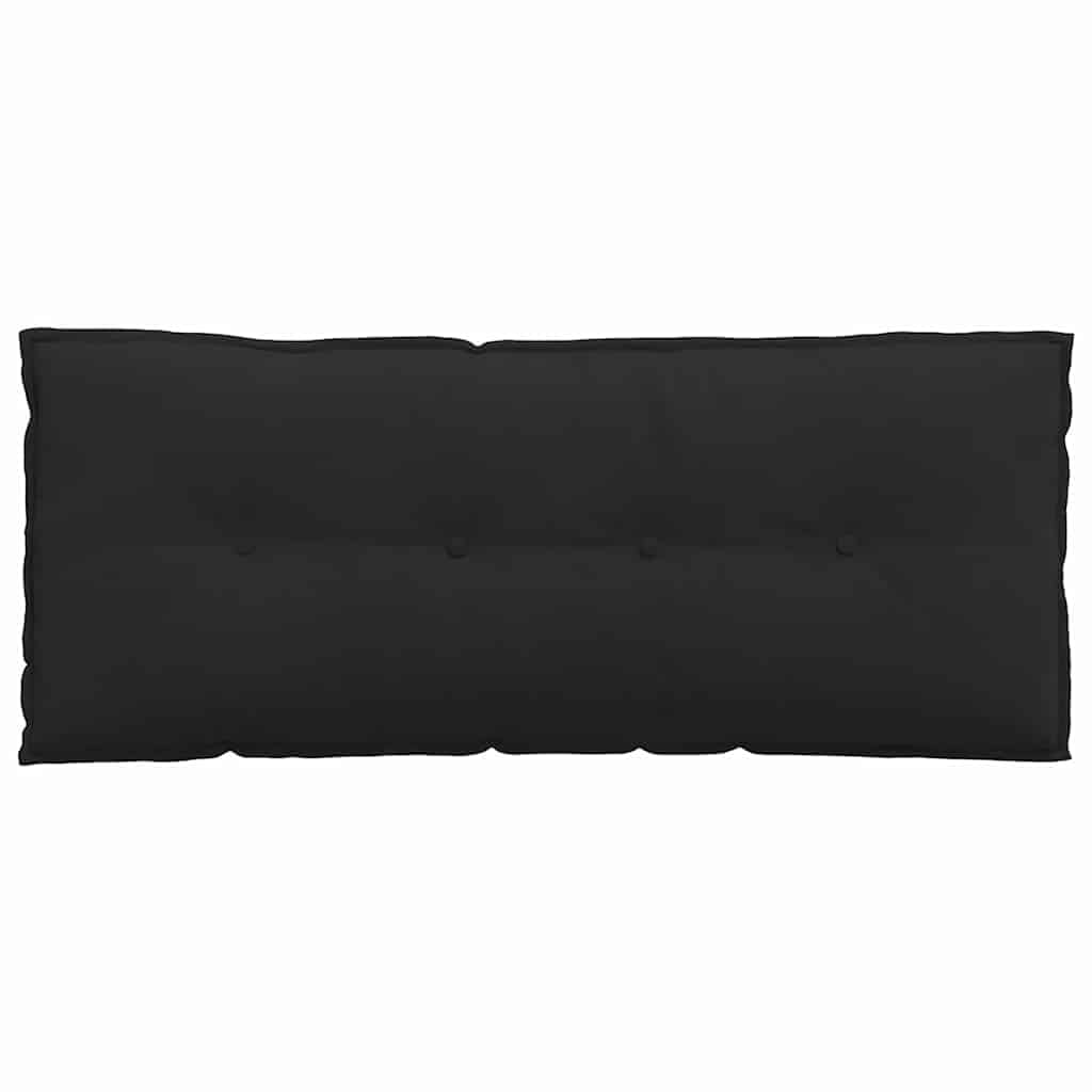 Cojín de respaldo de 120 x 50 cm – Cojín ergonómico para sofá y lectura de microfibra, funda extraíble con cremallera, para un cómodo apoyo lumbar en el salón y dormitorio, color negro