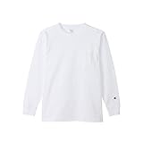 [チャンピオン] シャツ 長袖Tシャツ 長袖 丸首 綿100％ ロングスリーブTシャツ C3-W401Z メンズ ホワイト