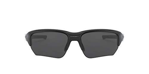Oakley Men's OO9372 Flak Beta Asian Fit Rectangular Sunglasses, Polished Black/Grey, 65 mm