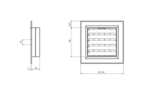 Grille d'aération encastrable réglable pour optimiser l'air de votre cuisine