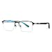 laureles Men Pure Titanium Square Half Eyeglasses Frame Business Blue Light Blocking Reading Glasses Men Computer (C1, 2.50, multiplier_x)