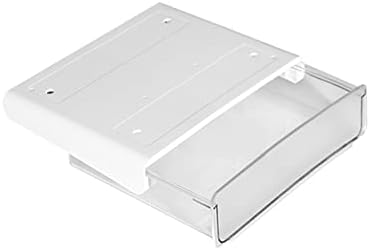 Under-desk Drawer Storage Box,Paste-type Hidden Under-desk Storage Box,Large-capacity Self-adhesive Under-desk Storage Box,Suitable for Home Office and School (White)