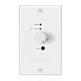 TNP Bluetooth Audio Receiver Wall Plate Mount with Subwoofer Output – 120W BT 5.0 aptX Stereo Amplifier with 3.5 mm AUX Input, Volume Control – Wireless Bluetooth Amplifier for Music & Speaker System