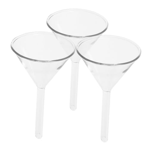 POPETPOP 3er-Pack Glas Labortrichter Kurzstielig