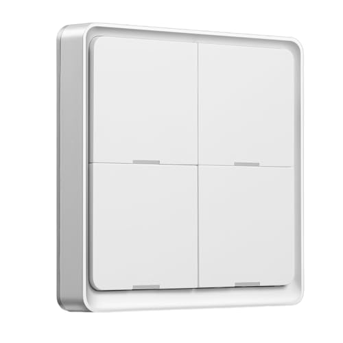 Lodoot Intelliegent Home Mehrfach-Szenen-Controller, 4 Tasten, kompakte Fernbedienung, Wandmontage, Hausautomationsschalter für Haus