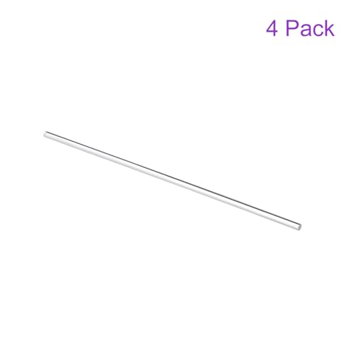 Image of DMiotech 4 Pack 0.2 Inch x 10inch Round Rod Solid PMMA Bar for DIY Crafts Clear
