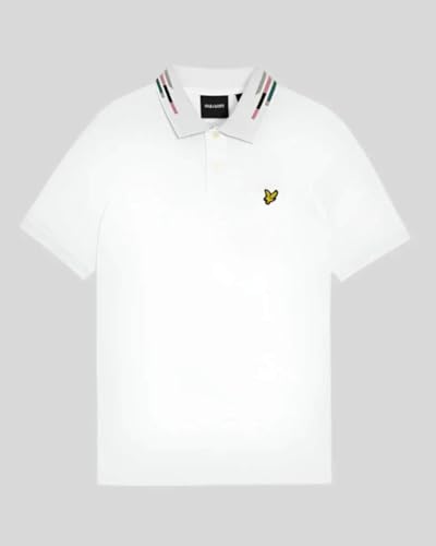 Polo rayé Lyle & Scott homme t-shirt col liseré gunmetal foam - 4