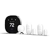 ecobee Smart Thermostat Premium with Siri and Alexa and Built in Air Quality Monitor and Smart Sensor with SmartSensor for Doors and Windows 2 Pack White