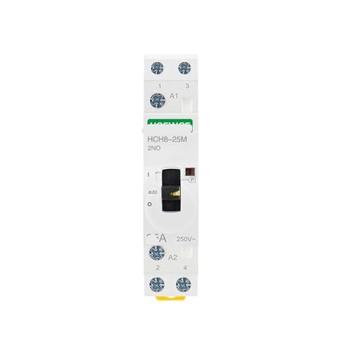Contacteur AC domestique 2P 16A 2NO HCH8-25M sur rail DIN pour tableau électrique
