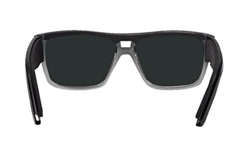 BOMBER - Mens Sunglasses, IRIE Bomb 2 Tone Crystal Smoke Frame Sunglasses/Green Mirror Lens with Gray Non-Slip Foam Inline IRE104GM3