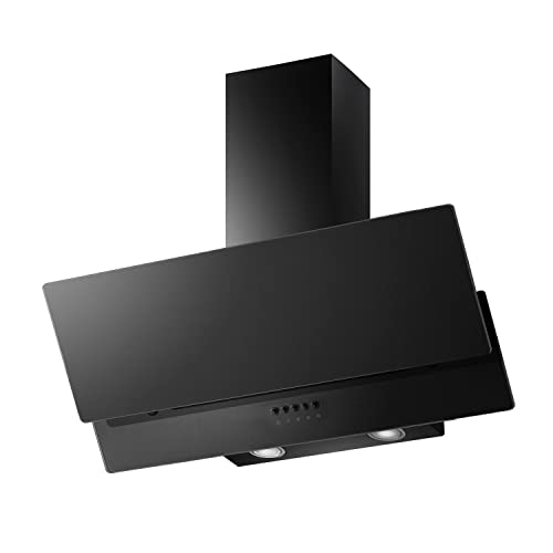electriQ 90cm Angled Chimney Cooker Hood
