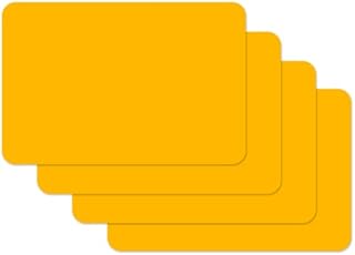 Venilia Set of 4 Sun Yellow Placemats for Dining Room Dining Table Mats Plate Coasters Placemats Wipe Clean Food Safe 45 x 30 cm 59135