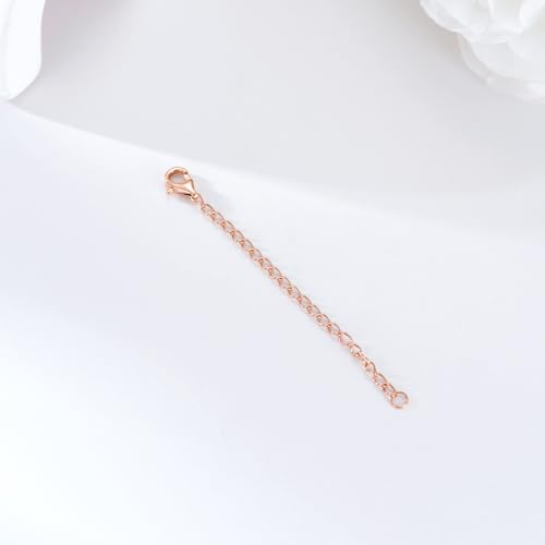 Image of 14K Gold Durable 1.5 inch /2 inch /3 inch Chain Extender, Yellow /White /Rose Gold Removable Necklace Chain Extension with Sturdy Lobster Clasp, Adjustable Extender Chain for Necklace Anklet Bracelet