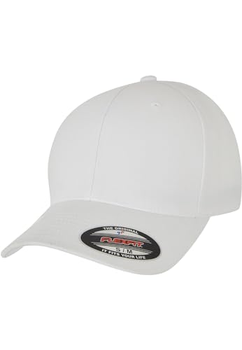 Image of Flexfit Unisex Wooly Combed Waterrepellent Baseball Cap, White,