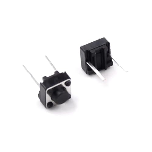 POWTAXBJGD 20Pcs Tactile Switch Momentary Tact 6x6x4.3/5/6/7/8/9/10mm 6 * 6 * 4.3mm 5mm 6mm 7mm 8mm 9mm 10mm Middle pin 2pins(6x6x5mm)