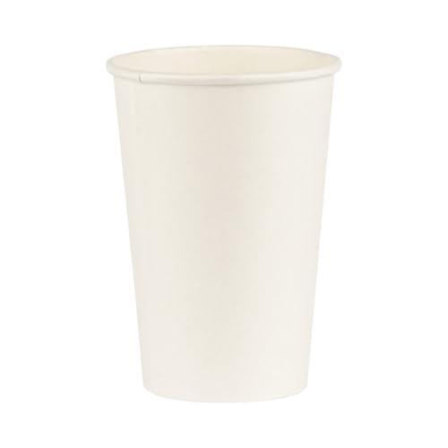 Hot Cups, White Paper, 10oz, Case of 1000 (20 packs x 50) by Bluesky Trading - Used condition - US$367.85