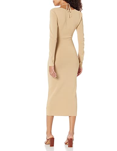 The Drop Women's Curds & Whey Corbin Long Sleeve Halter Detail Cut Out Midi Dress, L #TOP1