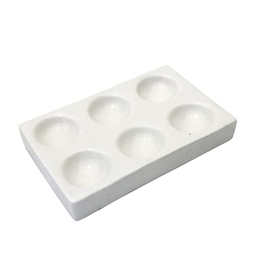 1Pc White Porcelain Spot Plate 6 Wells Laboratory Spotting Reaction Plate Best For Laboratory Chemical Experiment Testing #TOP14