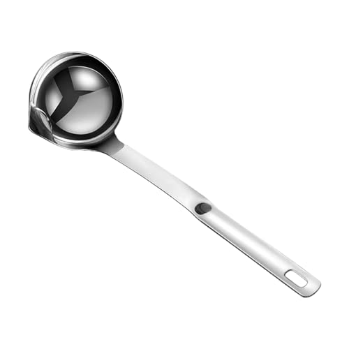 Cuchara de filtro de, cuchara de acero inoxidable, colador de sopa y, espumador de cocina, cucharón de sopa, cucharas de filtro de grasa, herramienta de cocina multifuncional para el