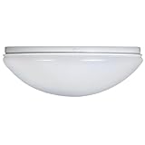 Designers Fountain EnviroLite Flush Mount Ceiling Light, 11 Inch LED Round Glass Lighting Fixture for Kitchen, Bedroom, Bathroom, and Hallway, White, EV1011C5C-06