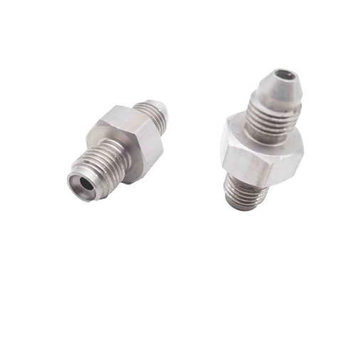 Stainless Steel 3AN to 3/8-24 Male Inverted Flare Brake Fitting, Set of 2