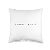 Pommel Horse Costume / Pommel Horse Gymnastics / Modern Font Throw Pillow