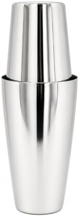 Coctelera Boston de acero inoxidable, 0,6 l y 0,8 l, con 2 vasos