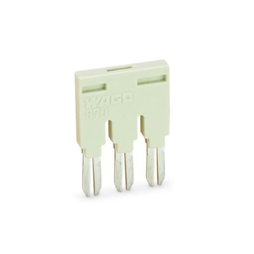 Vanky Industry 2pcs WAGO 870-403 Jumper 3-Way Insulated Light Gray New