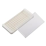 イセトウ(Isetou) 製氷皿 アイスキューブトレーミニ ホワイト 幅11.5×奥行26.1×高さ3.0cm 日本製 ペットボトル対応 ミニサイズ フタ付き 小さい氷 水筒用 蓋付き 大容量 I-538