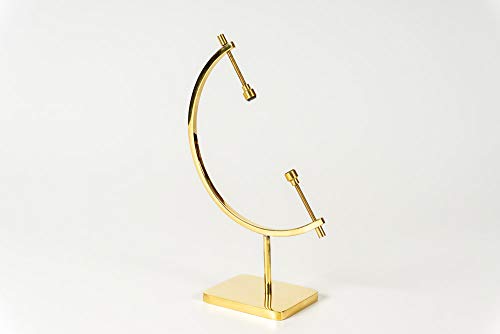 Easels By Amron Mineral, Ornament, Gem, Shell, Coin, Display Stand - Caliper Type Stand (Brass) Au7 #TOP3