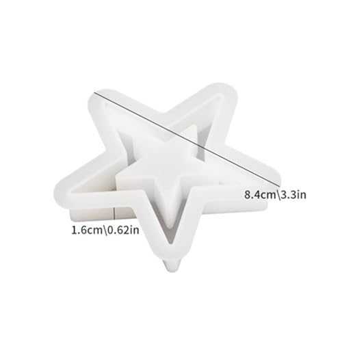 3 Stück/set Silikonformen Gießformen Weihnachten,Silikonform Weihnachten Stern, Silikon Gießform Kerzenform Weihnachten, Sterne Giessformen Silikon Gipsformen Zum Gießen