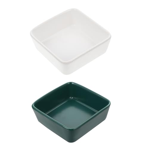 Mipcase Ceramic Food Bowl for Small Pets 2-Pack -Fall Design Easy to Wash Stylish for Home