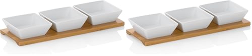 kela weiß Schalen-Set Philipa Porzellan 4tlg 33,5x12,0x5,0cm, 33.5 x 12 x 5 cm (Packung mit 2)