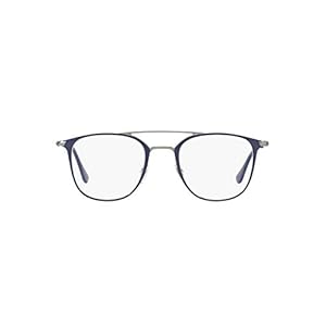 Ray-Ban 0RX 6377 2906 50 Lunettes de Soleil, Gris (Gunmetal/Shiny Blue), Mixte Adulte