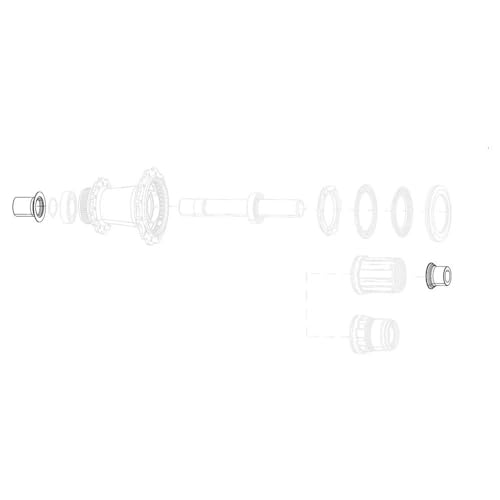 Zipp Speed Weaponry Rear Axle End Cap Set for Cognition V2 Disc Brake Hubs - 12 x 142, XDR and 11-Speed Freehub Bodies