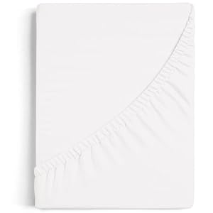 Burrito Blanco Adjustable bottom sheet 100% Cotton A8 for single bed 80x190 to 80x200 cm for (More, Color White