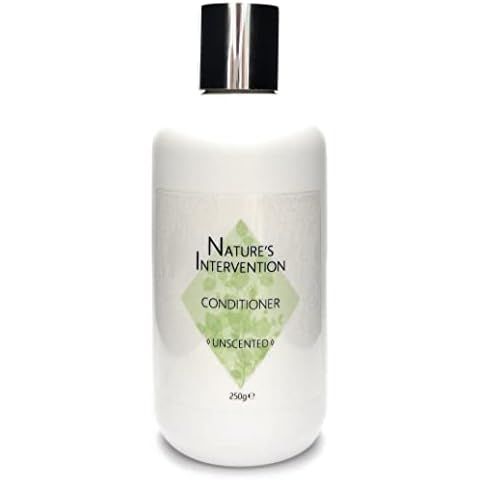 99% Natural CONDITIONER - with COCONUT OIL - UNSCENTED - 250ml - by NATURE'S INTERVENTION No Sulfates, No Parabens, No Silicones. No Build Up, Concentrated, Gentle. pH 5.5 Balanced For Sensitive Skin Cover