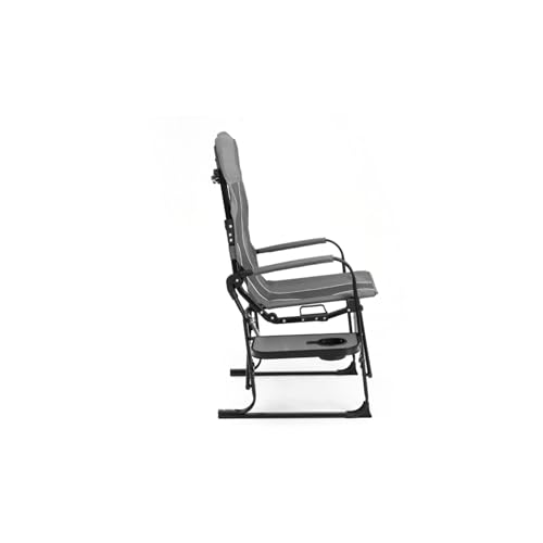 Chaise de camping robuste avec table d'appoint et cadre acier PE - 7