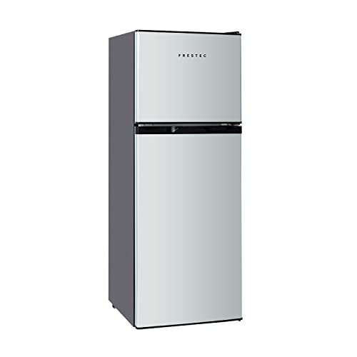 Frestec 4.7 CU' Refrigerator, Mini Fridge with Freezer, Compact Refrigerator, Small Refrigerator with Freezer, Top Freezer, Adjustable Thermostat Control, Door Swing, White (FR 472 WH)