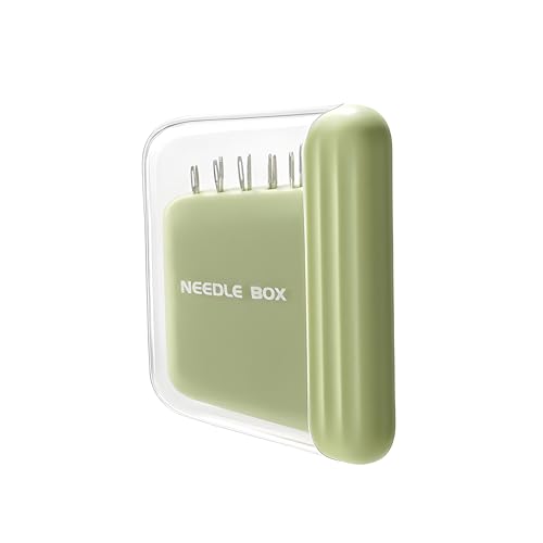 TUYOBG Tragbarer Grün Magnetisch Nadeln Aufbewahrungskoffer, Magnetisch Nadelkissen Aufbewahrung, Nähnadeln Aufbewahrungsbox für Reise und Strickzubehör, Kompakte und Praktische Nadelauswahl
