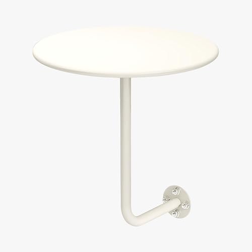 Table basse murale ronde blanche pour optimiser l'espace des petits salons - 2