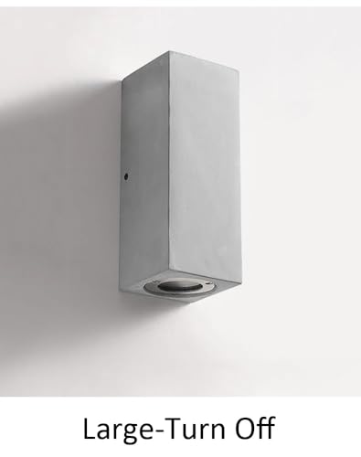 Appliques murales extérieures en ciment style industriel avec éclairage LED compact - 4