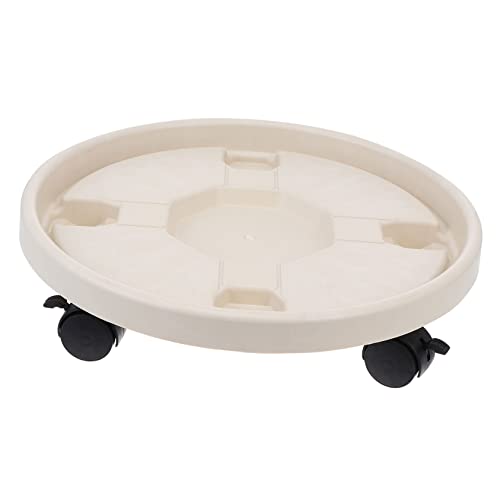 TOYANDONA Movable Plant Pot Holder Plastic Vase Rack Wheels Sturdy Flower Pot Stand for Indoor Outdoor Use