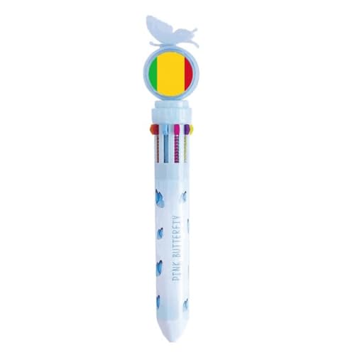 Stylo à bille rétractable multicolore aux couleurs de l'Afrique du Mali pour le bureau